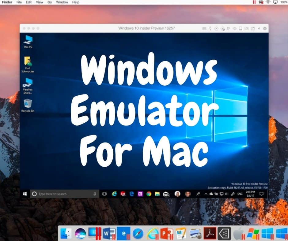 window emulator on mac